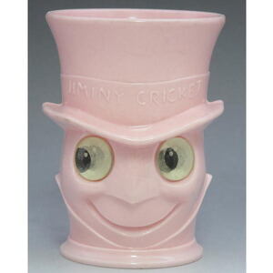  Disney ji minnie Pinocchio Vintage cup ( pink ) 1970 period plastic angle according to eyes . move 