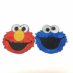 クッキー・モンスター エルモ SESAME STREET セサミストリート ビッグ 刺繍 ワッペン