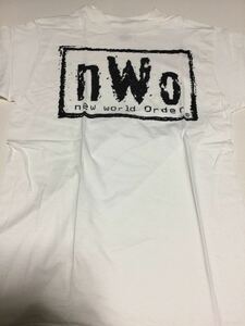 NWOＴシャツ◇白◇当時もの◇Ｍサイズ◇長期保管・デッドストック・未使用品◇蝶野正洋◇武藤敬司◇新日本プロレス