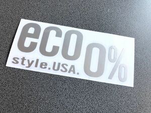 送料無料♪ eco 0% USA ステッカー シルバー色 アメ車 旧車 世田谷ベース ハーレー 昭和 OLD US