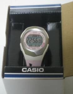  used Casio CASIO wristwatch sport watch PHYS STR-300J-4JF light pink * LAP | split . maximum 60ps.@ memory *5 atmospheric pressure waterproof 