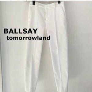 BALLSEY Ballsey ja card slim tapered pants 34 white ankle pants Tomorrowland 