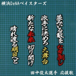 送料無料 田中俊太 応援歌 白赤金/黒 刺繍 ワッペン 横浜DeNAベイスターズ 応援 ユニフォームに