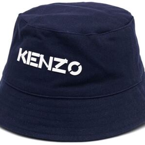 KENZO ロゴバケットハット ネイビー 56センチ