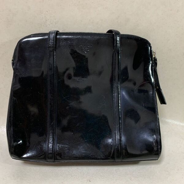 PRADA トートバッグ ハンドバッグ エナメル