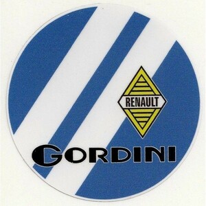 海外j 送料無料 ゴルディーニ ルノー ロゴ GORDINI RENAULT B 150mm ステッカー