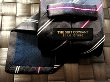 【特選】1661美品【人気の細ナロータイ】シルク１００％・スーツカンパニー「ＴＨＥ ＳＵＩＴ ＣＯＭＰＡＮＹ」ネクタイ_画像3