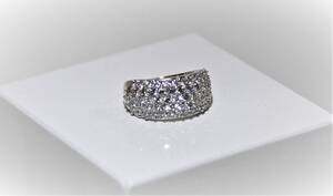 R4528【Diamond Pave Ring】天然大粒上質ダイヤモンド2.00ct 最高級Pt950無垢パヴェリング 新品