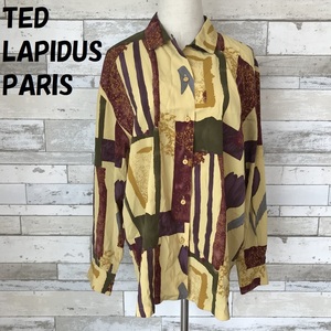 【人気】TED LAPIDUS PARIS/テッド ラピドス 総柄 チューリップ シャツ マスタード レディース/A646