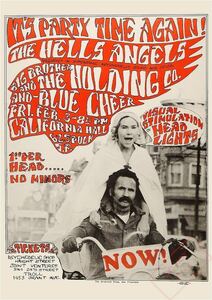 Плакат "Hels Angels Dance" 1967 Janis Joplin/Blue Cheer ★ Hells Angels/Hells Angels/Chopper