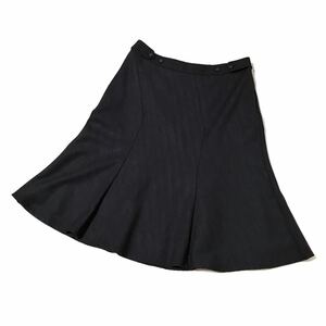 MARELLA フレア スカート サイズ42 LLマレーラ レディース チャコール ブラック fl008