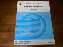 C4743 / ODYSSEY オデッセイ RB3 RB4 サービスマニュアル 構造編　2008-10_画像1