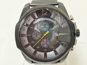  【未使用品】 DIESEL ディーゼル DZ-4514 クロノグラフ メガチーフ メンズ クォーツ 腕時計 稼働品 美品 