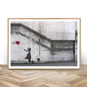 【最安保証】 C306 Banksy バンクシー 大 ポスター アート 80x60cm グッズ インテリア 海外 ウォールアート グラフィティ 3