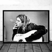 【最安保証】C35 カート・コバーン　ニルヴァーナ　NIRVANA キャンバスポスター　50×70cm アート　インテリア　アーティスト_画像1