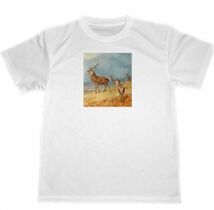 鹿　ドライ　Tシャツ　アニマル　動物　イラスト　グッズ_画像1