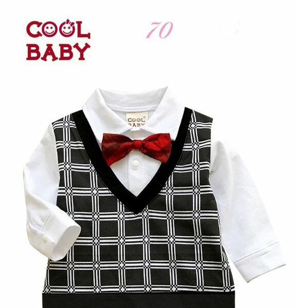 【新品未使用】cool baby紳士風袴ロンパース　男の子　70