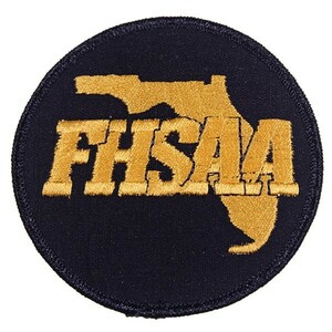 EF106 FHSAA Florida High School Athletic Association 丸形 ワッペン パッチ ロゴ エンブレム アメリカ 米国 USA 輸入雑貨