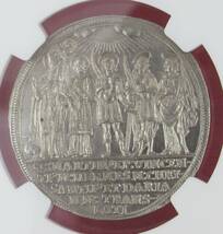 【アート】神聖ローマ帝国 1682 ザルツブルク 1/2ターラー銀貨 NGC UNC DETAILS オーストリア フリーメーソン_画像7