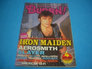 ★BURRN!★IRON MAIDEN【2002年4月】MANOWAR / IMPELLITTERI / SLAYER / ANNIHILATOR / SABER TIGER / エアロスミス / マノウォー / BOWWOW