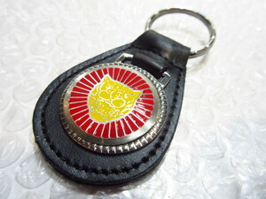 [Spiral] Jaguar real leather key holder S/ aluminium emblem [type3] new goods /JAGUAR/