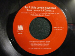 Annie Lennox & Al Green ： Put A Little Love In Your Heart 7'' / 45s ★ Jackie De Shannon 名曲カバー! ☆ 落札5点で送料無料