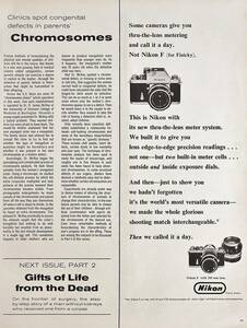 稀少・広告！1965年ニコン・カメラ広告/Nikon F/昭和レトロ/I