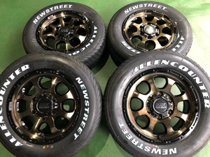 即納 新品セット マッドクロス グレイス ホワイトレター 16インチ 6.5J+38 215/65R16 109/107 車検対応 200系ハイエース レジアスエース