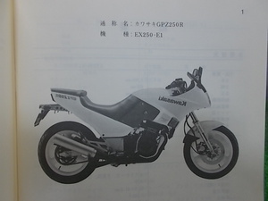 ★カワサキ　GPZ250R/250 CASUAL SPORTS/ELIMINATOR　ニューモデルガイド　IKB3527