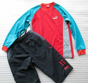 [ unused ]PUMA 160 size setup * long sleeve shirt ( speed .)/ nylon * shorts ( lining mesh attaching )