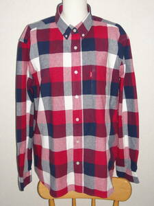 （メンズシャツ）CONVERSE ALLSTAR ＬLー43 長袖ボタンダウンシャツ（グレー・赤・紺・アイボリー他チェック柄）のお洒落なシャツ