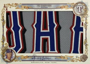 【激レア!No. 1/1枚限定】ダルビッシュ有実使用特大パッチ 2014 Topps Allen &amp; Ginter's Game-used 3 Letter Jumbo Logo Patch