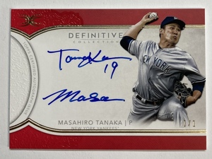 【1/1枚限定】田中将大直書きサイン 2019 Topps Definitive Inscription Masa Auto