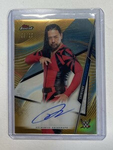 【10枚限定】中邑真輔直書きサイン 2020 Topps Finest WWE Gold Refractor Auto