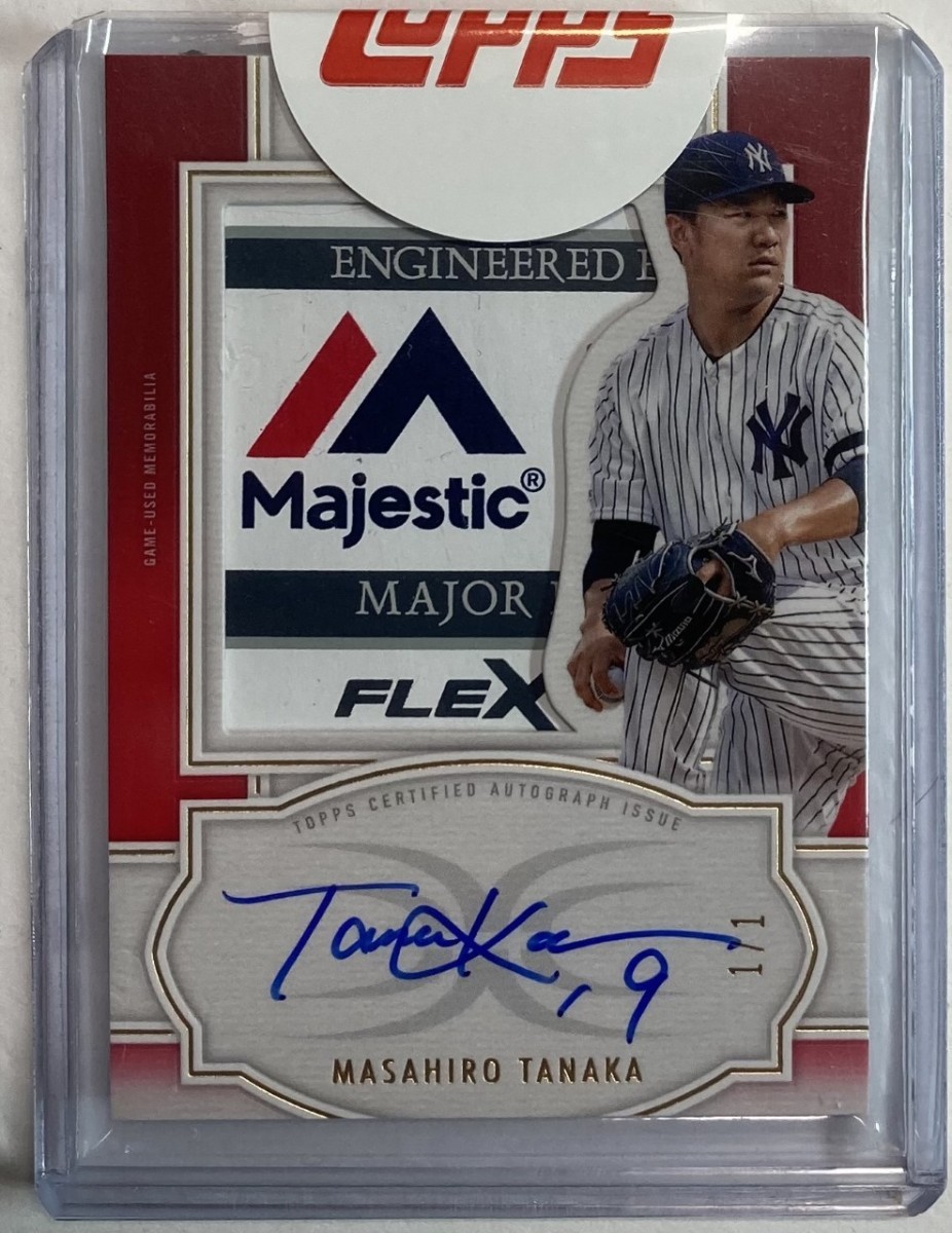 人気 ブランド チェック 1/1枚限定】田中将大直書きサインタグパッチ 2020 Topps Topps