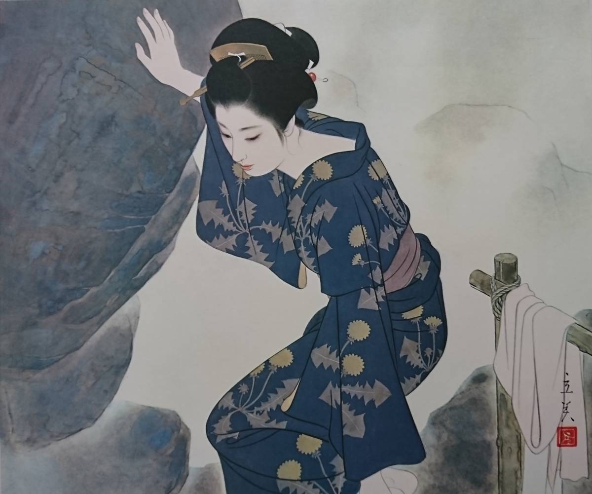 Tatsumi Shimura Ideyu, Rare/difficile à obtenir, édition limitée, Peinture de belle femme, Les quatre saisons du Japon, printemps, Tatsumi Shimura, Envoi encadré et offert à nouveau prix, ouvrages d'art, peinture, portrait