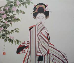 Art hand Auction Spring Light by Tatsumi Shimura, Rare and hard to find, Limited edition, Portrait of a beautiful woman, The Four Seasons of Japan, spring, Tatsumi Shimura, Framed in a new frame, free shipping, Artwork, Painting, Portraits