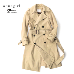 aquagirl Aqua Girl ITALY made water-repellent cloth Olmetex trench coat beige (36)