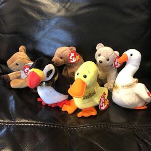  rare JIHL TY Beanie Bay Be 6 body set Beanies BEANIE BABIES Ice Bucks