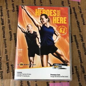 61★レスミルズ★Lesmills★DVD★CD★中古品★BodyAttack★ボディアタック61　★英語コレオノート★箱に傷有★汚れあり★再生確認済★3点