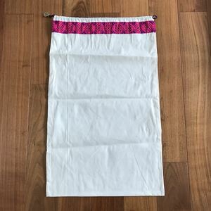TORY BURCH トリーバーチ ブランドバッグ 大きめ縦長 保管袋 保存袋 巾着 布製 ピンク