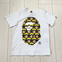 A BATHING APE × NARUTO◆ナルト 疾風伝 半袖 Tシャツ ホワイト アベイジングエイプ アベイシングエイプ コラボ BORUTO ボルト 120cm 美品_画像1