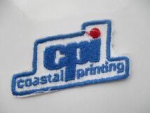 ビンテージ cpi coastal printing ロゴ 印刷 プリント 会社 ワッペン/ 刺繍 アメリカ USA パッチ シャツ 企業 アメカジ カスタム 古着 495_画像2