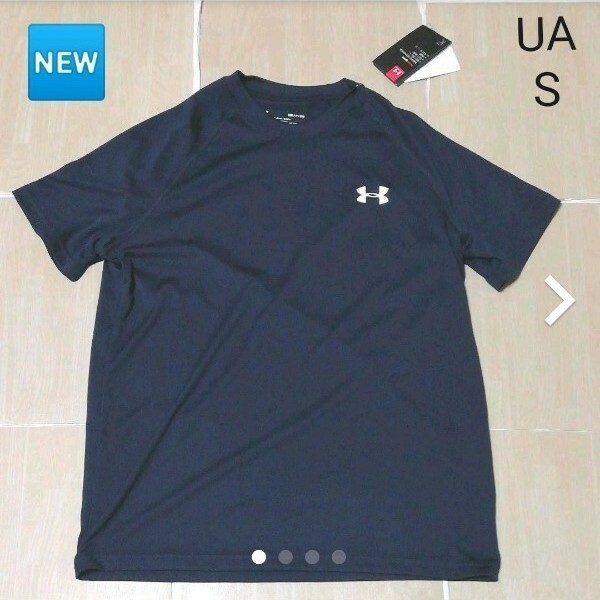 新品 UNDER ARMOUR HEATGEAR半袖機能Tシャツ ダークネイビー S