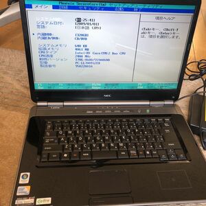 BIOS起動確認　LaVie NEC ノートPC-LL700TG2EB