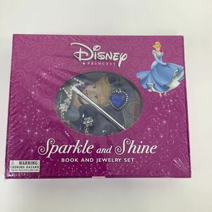 Disney Princess Sparkle and Shine Book and Jeweliry Set ディズニー プリンセス 本とジュエリーセット 新品 未開封【ta03a】