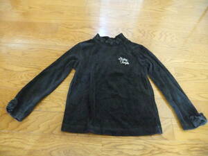 [ прекрасный USED] Shirley Temple рубашка с длинным рукавом .. ткань 120. чёрный цвет 