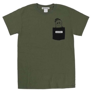 メール便可能! SOCCER NUT (サッカーナッツ) 裏起毛 ポケット付き Tシャツ (M) ARMYGREEN SNW101 | futsal フットサル アーミーグリーン