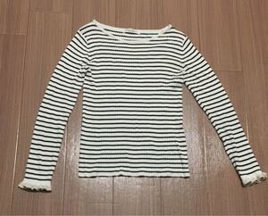 ボーダー 長袖カットソー