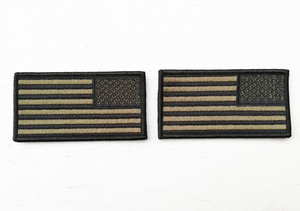 実物 米軍放出品 USGI アメリカン フラッグパッチ サブデュードカラー 左右2枚セット　　　　　(seals devgru marsoc 21b07